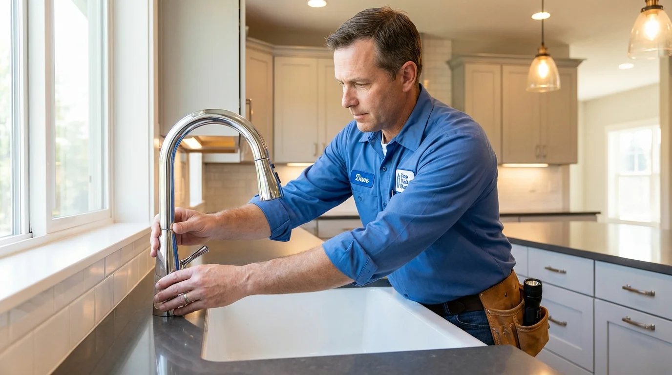 Kitchen faucet installation by Johns Plumbing LLC in West Palm Beach