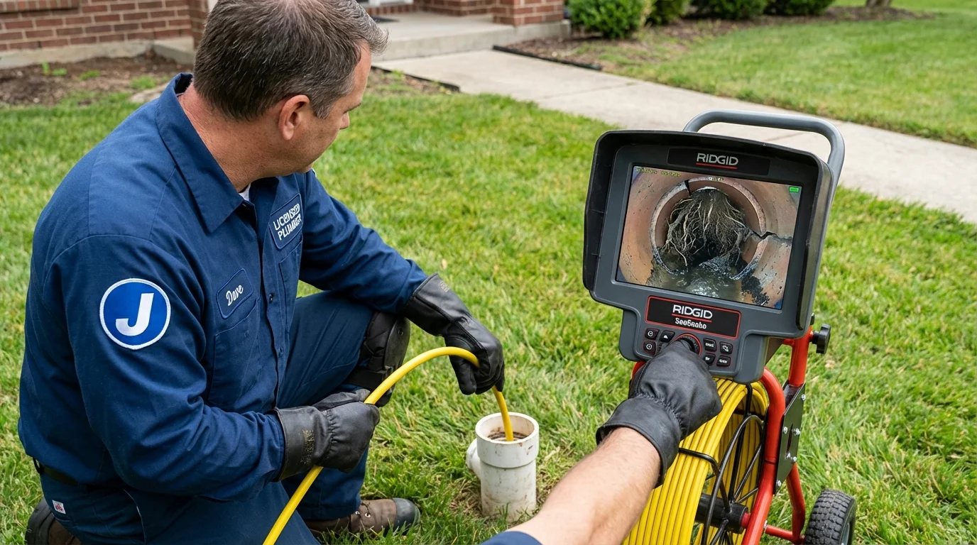 Sewer camera inspection being performed by Johns Plumbing LLC in West Palm Beach